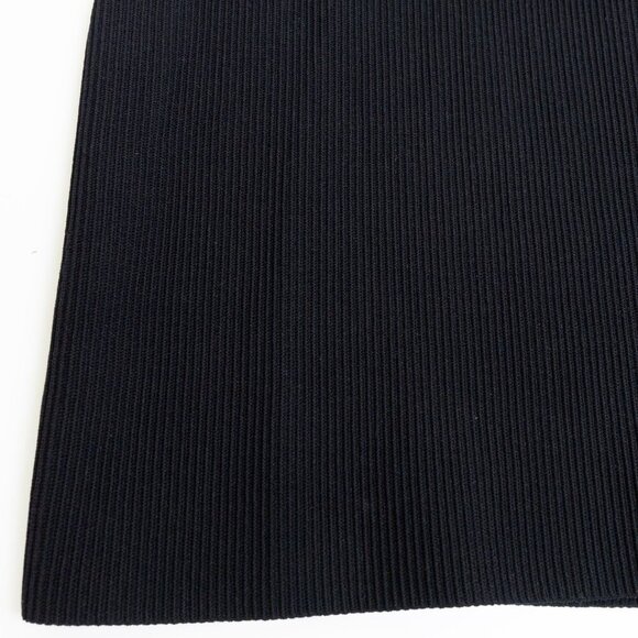 Aritzia Babaton Sculpt Knit Criss Cross Dress Black Bodycon Ribbed Mini - Picture 8 of 10